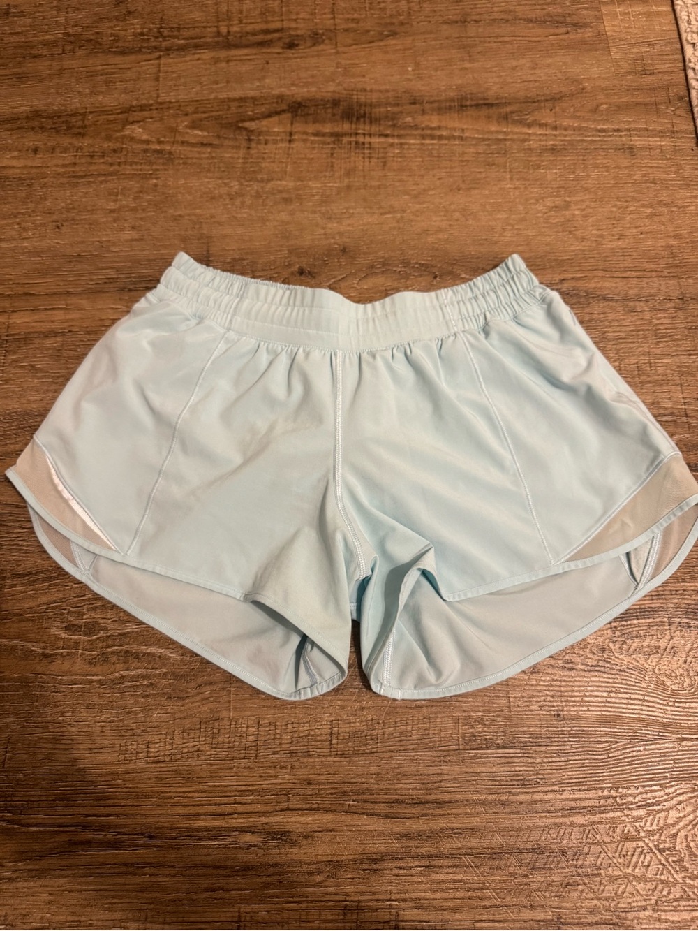 Lululemon light blue hotty hot shorts